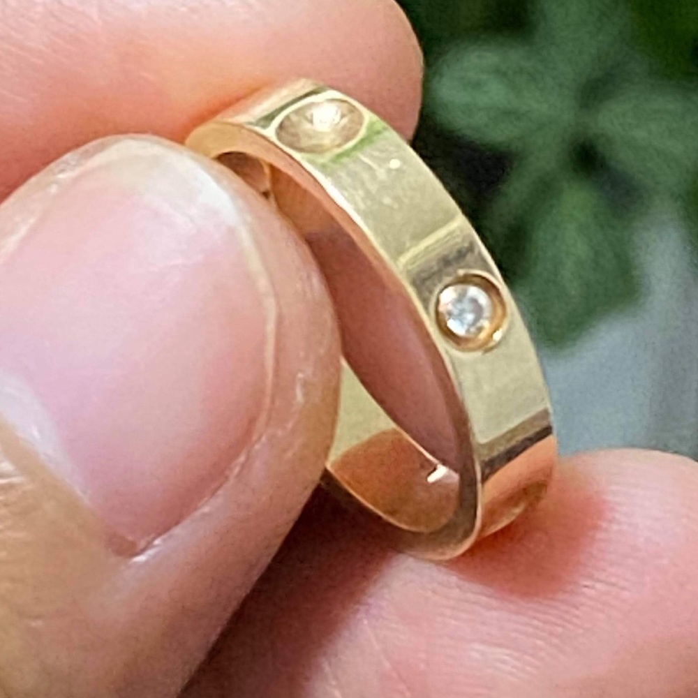 LOUIS VUITTON 18KT GOLD RING STAMPED BOX SZ 5 - Picture 3 of 6